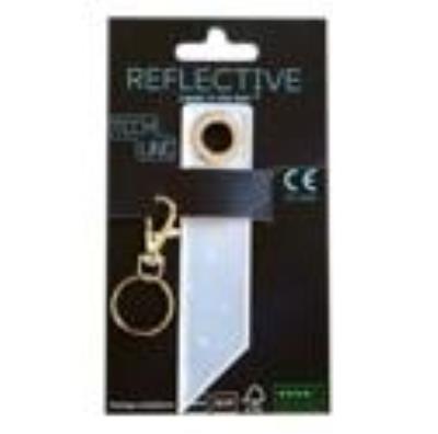 Odblaskowy breloczek Tech Line - Biały kąt. Wydawca: MG. SmakLiter.pl Opakowanie Odblaskowy breloczek Tech Line - Biały kąt