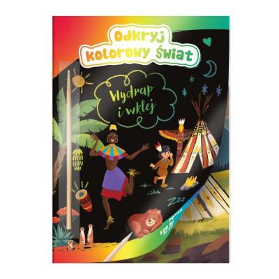 Odkryj kolorowy świat Wydrapywanka Indianie. Autor:   Praca zbiorowa. SmakLiter.pl Okładka książki Odkryj kolorowy świat Wydrapywanka Indianie