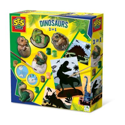 Odlewy gipsowe Dinozaury 2w1. Wydawca: SES Creative. SmakLiter.pl Opakowanie Odlewy gipsowe Dinozaury 2w1
