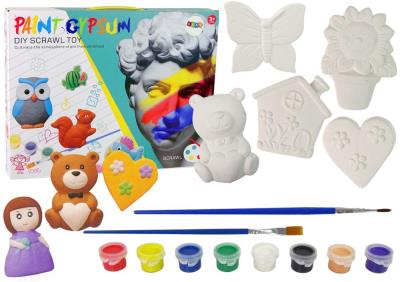 Opakowanie Odlewy gipsowe do malowania Dziewczynka i Miś