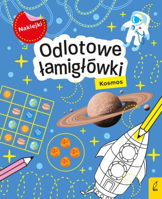 Odlotowe łamigłówki z naklejkami. Kosmos. Autor: Opracowanie zbiorowe. SmakLiter.pl Okładka książki Odlotowe łamigłówki z naklejkami. Kosmos