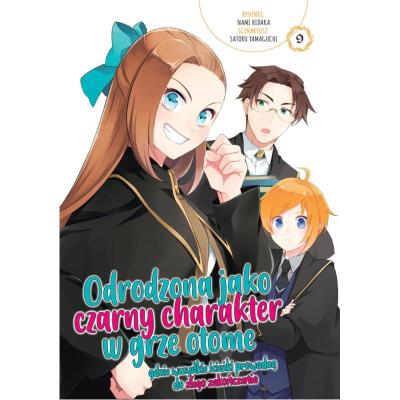 Odrodzona jako Czarny charakter w Grze Otome 9. Autor: Nami Hidaka, Satoru Yamaguchi. SmakLiter.pl Okładka książki Odrodzona jako Czarny charakter w Grze Otome 9