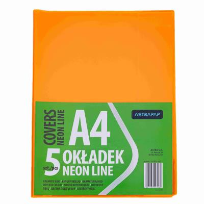 Okładka A4 Neon Line nieregulowana (5szt) ASTRAPAP. Wydawca: ASTRA papiernicze. SmakLiter.pl Opakowanie Okładka A4 Neon Line nieregulowana (5szt) ASTRAPAP