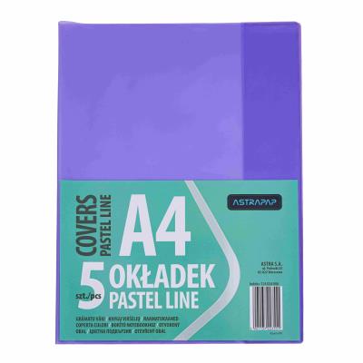 Opakowanie Okładka A5 Pastel Line nieregulowana (5szt) ASTRA