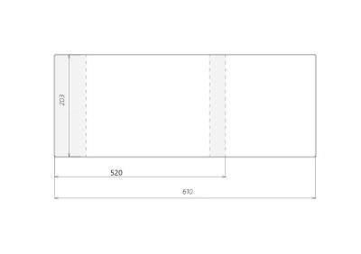 Opakowanie Okładka regulowana 203x520mm (50szt)