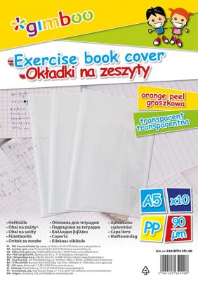 Okładka zeszytowa A5 groszkowa transparentna. Wydawca: Gimboo. SmakLiter.pl Opakowanie Okładka zeszytowa A5 groszkowa transparentna