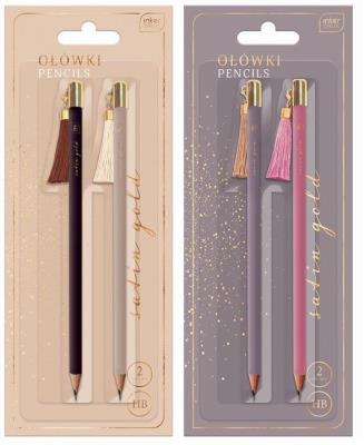 Opakowanie Ołówek 2 sztuki Satin Gold MIX