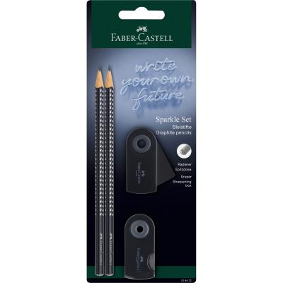 Opakowanie Ołówek 2szt + gumka + temperówka FABER CASTELL