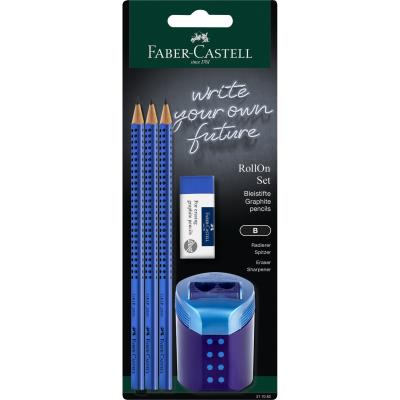 Opakowanie Ołówek 3szt + gumka + temperówka FABER CASTELL