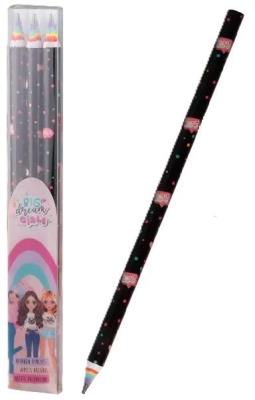 Ołówek HB Big Dreams Girls design 3szt. Wydawca: MP Main Paper. SmakLiter.pl Opakowanie Ołówek HB Big Dreams Girls design 3szt