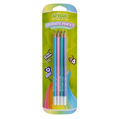 Ołówek trójkątny pastel HB 4szt. CRICCO. Wydawca: Cricco. SmakLiter.pl Opakowanie Ołówek trójkątny pastel HB 4szt. CRICCO