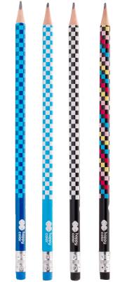 Opakowanie Ołówek trójkątny Skate 2B z gumką Happy Color paczka 24 szt.