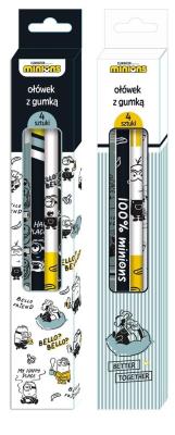 Opakowanie Ołówek z gumką 4szt Minionki