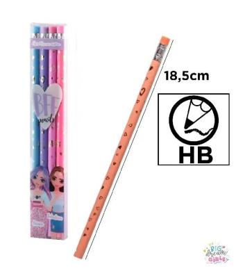 Opakowanie Ołówek z gumką Big Dream Girls 4szt.