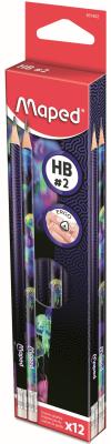 Opakowanie Ołówek z gumką Deepsea HB (12szt) MAPED
