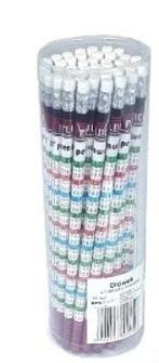 Opakowanie Ołówek z gumką i tabliczką mnożenia (50szt)