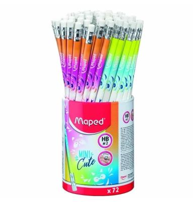 Opakowanie Ołówek z gumką Mini Cute HB w kubku (72szt)