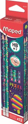Ołówek z gumką Pixel HB (12szt) MAPED. Wydawca: Maped. SmakLiter.pl Opakowanie Ołówek z gumką Pixel HB (12szt) MAPED
