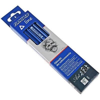 Opakowanie Ołówki do szkicowania trójkątne B 12szt