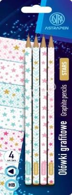 Opakowanie Ołówki grafitowe trójkątne HB Astrapen Stars 4 szt.