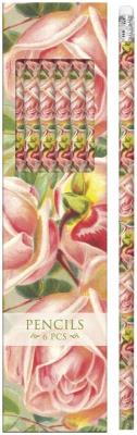 Opakowanie Ołówki ozdobne STPEN29 różowe róże - 6 sztuk