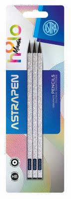 Ołówki z czarnego drewna Astrapen 3szt ASTRA. Wydawca: ASTRA papiernicze. SmakLiter.pl Opakowanie Ołówki z czarnego drewna Astrapen 3szt ASTRA