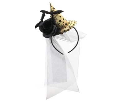 Opakowanie Opaska na głowę z woalką złota