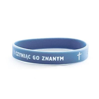 Opakowanie Opaska silikonowa - Poznawać Boga - szara