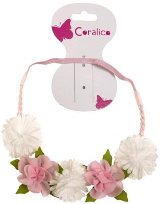 Opakowanie Opaska z białymi i różowymi kwiatkami