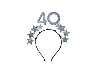 Opakowanie Opaska z gwiazdkami 40 srebrna