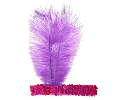 Opakowanie Opaska z piórem Retro magenta
