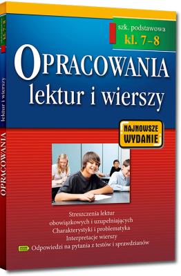 Okładka książki Opracowania SP 7-8 lektur i wierszy w.2018 GREG
