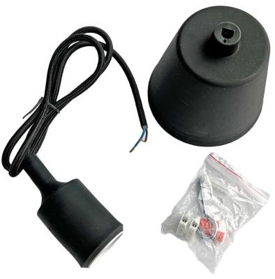 Opakowanie Oprawka silikonowa z kablem 90cm w oplocie czarna