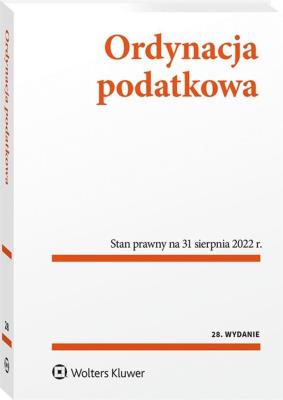 Ordynacja podatkowa Przepisy. Autor: Opracowanie zbiorowe. SmakLiter.pl Okładka książki Ordynacja podatkowa Przepisy
