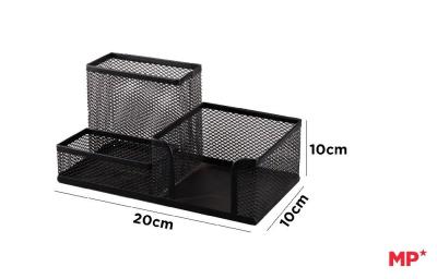 Opakowanie Organizer na biurko siatkowy metalowy czarny