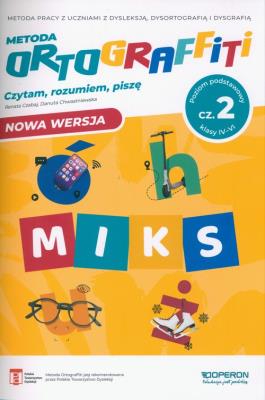 Okładka książki Ortograffiti MIKS poziom podstawowy część 2 Klasy IV-VI