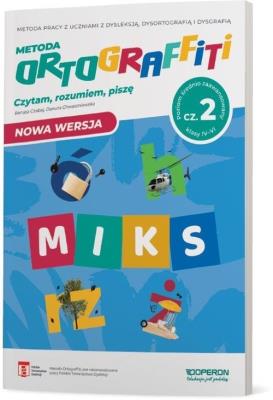 Ortograffiti Miks poziom średnio zaawansowany część 2 klasy IV-VI. Autor: Renata Czabaj, Chwastniewska Danuta. SmakLiter.pl Okładka książki Ortograffiti Miks poziom średnio zaawansowany część 2 klasy IV-VI