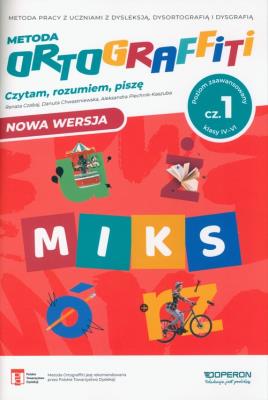 Okładka książki Ortograffiti MIKS Poziom zaawansowany Część 1 Klasy IV-VI