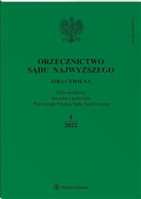 Okładka książki Orzecznictwo Sądu Najwyższego 5/2022