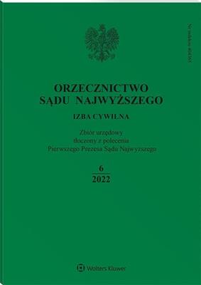 Okładka książki Orzecznictwo Sądu Najwyższego 6/2022