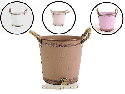 Opakowanie Osłonka na doniczkę metalowa 15x14cm MIX