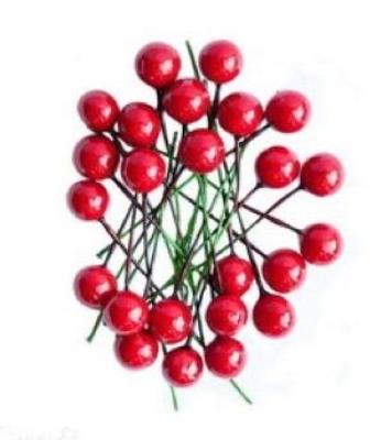 Opakowanie Owoce ostrokrzewu 1,2cm czerwone (24 szt)