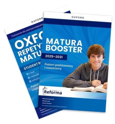Oxford Repetytorium Maturzysty. Poziom podstawowy z elementami rozszerzenia z dodatkiem Matura Boost. Autor: Opracowanie zbiorowe. SmakLiter.pl Okładka książki Oxford Repetytorium Maturzysty. Poziom podstawowy z elementami rozszerzenia z dodatkiem Matura Boost