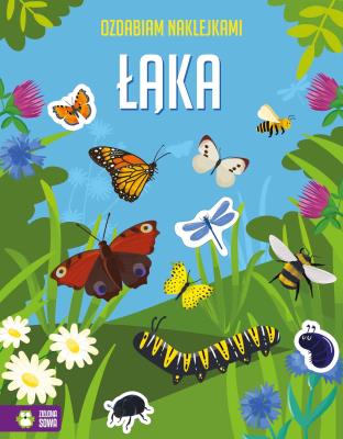 Ozdabiam naklejkami. Łąka. Autor: Opracowanie zbiorowe. SmakLiter.pl Okładka książki Ozdabiam naklejkami. Łąka