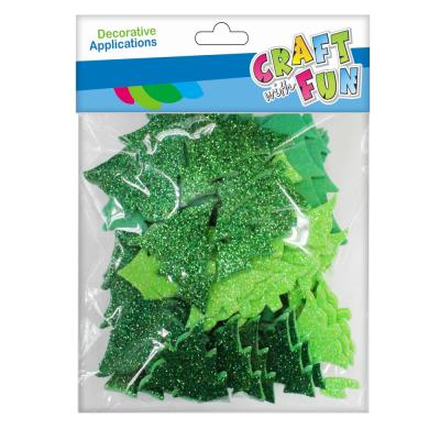 Opakowanie Ozdoba BN dekoracyjna samoprzylepna choinka brokat 60szt