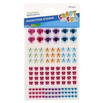 Opakowanie Ozdoba dekoracyjna kryształki samoprzylepne mix