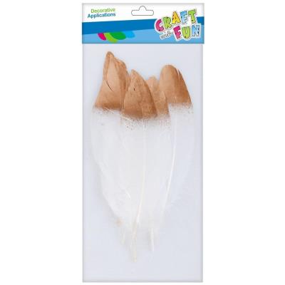 Opakowanie Ozdoba dekoracyjna piórka złote 6szt