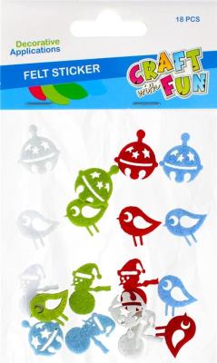 Opakowanie Ozdoba filcowa samoprzylepna Mikołaj 18szt