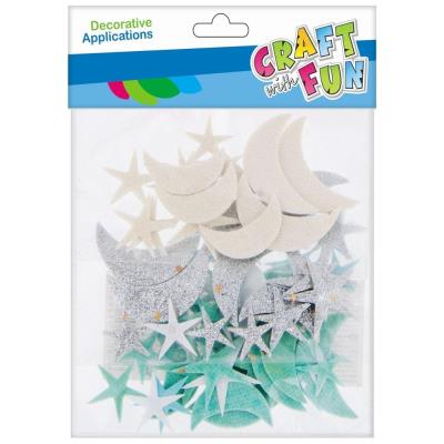 Opakowanie Ozdoba samoprzylepna gwiazdki/księżyce 60szt