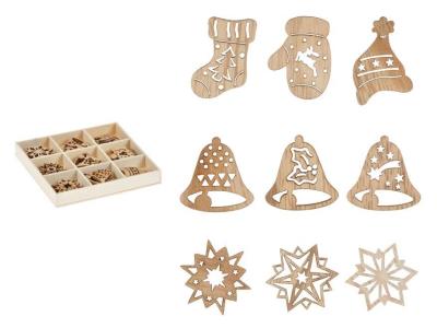 Opakowanie Ozdoby drewniane 3x3cm 27szt